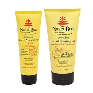 Naked Bee Orange Blossom Honey Facial Cleanse Gel, Anti-Wrinkle Moisturize SPF30